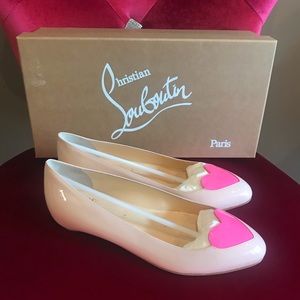 Christian Louboutin Pink Patent Leather Flats